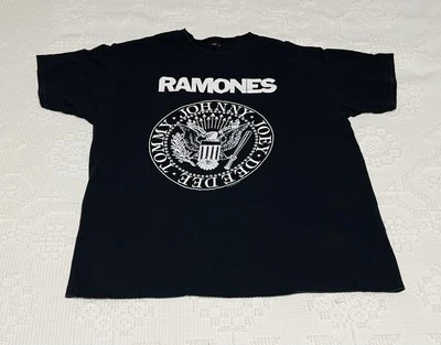 Camiseta De Colección Ramones 1234 Negra Personalizada Retro 2008 *LEER Descripción* Etiqueta-es-Corte Foto 1 de 4