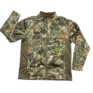 Habit Sherpa Lined Jacket Men Large Camo Real Tree Edge Soft Shell Hunting - Picture 1 of 14