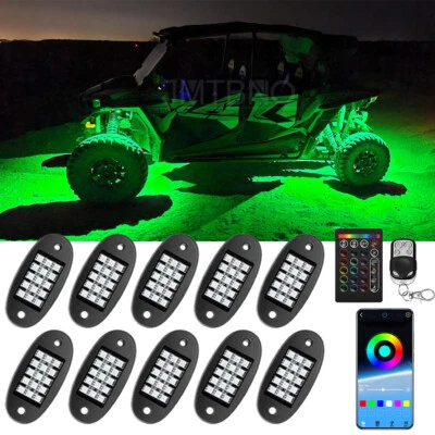 Para Polaris RZR XP 1000 900 800 10x RGB LED Luz de Roca Bluetooth Lámpara Inferior Foto 1 de 4