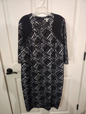 Vestido Catos Talla 20 Blanco y Negro Manga 3/4 Foto 1 de 3