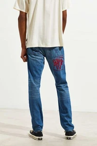Calvin Klein Jeans Men's Slim-Fit Hard Blue Jeans, CKJ026, MSRP $148 - Picture 1 of 4