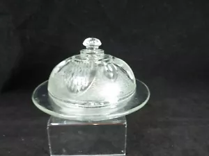 Vintage Cut Glass Butter Dish Cheese Dish - Picture 1 of 6