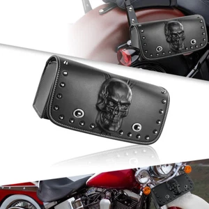 Handlebar Saddle Bag Black Fit For Harley Sportster Nightster - Picture 1 of 14