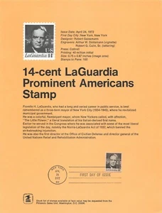 Souvenir Page LaGuardia US 1397 SP300 - Picture 1 of 2