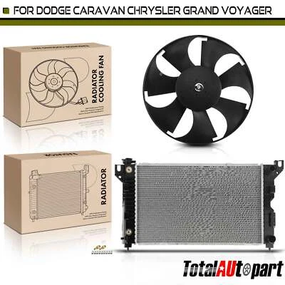 散热器和冷却风扇组件适用于克莱斯勒 Town & Country 96-00 道奇普利茅斯 — 第 1/4 张图片