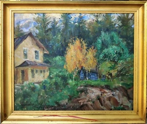 Mogens Vantore (1895-1977): MYSTIC HOUSE IN MYSTIC IN GARDEN - Picture 1 of 8