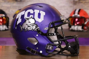 Casco Auténtico TCU Horned Frogs Riddell Speed - Púrpura Satinado - Imagen 1 de 5