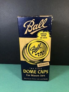 VTG Ball | Mason Jar Lids (5) & Bands (12) With Original Box | Missing 7 Lids - Picture 1 of 10