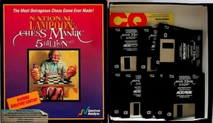 NATIONAL LAMPOONS CHESS MANIAC 5 BILLION & 1- IBM PC Big Box Game 12 x 3.5" Disk - Picture 1 of 3