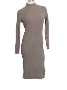 Magaschoni  Long Sleeve Midi Sweater Dress With Side Slits size Medium - Picture 1 of 6