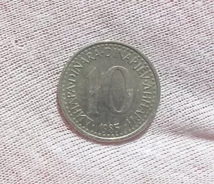 1985 Yugoslavia 10 Dinara; Circulated; - Picture 1 of 2