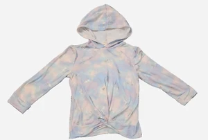 Emma & Elsa Girls Pastel Soft Tie Dye Long Sleeve Hoodie Twisted T-Shirt Size 6 - Picture 1 of 5