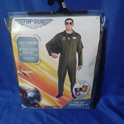 Traje de Vuelo Estándar Top Gun Maverick Adulto Disfraz con Parches Talla Hasta 44 Foto 1 de 4