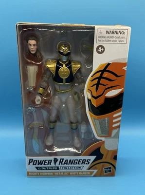 Power Rangers Lightning Collection Mighty Morphin Metallic White Ranger New - Image 1 of 3