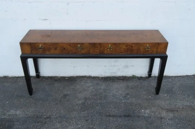 Mesa consola larga estrecha de biblioteca Hekman Hollywood Regency Ming Burlwood 6200 Foto 1 de 4