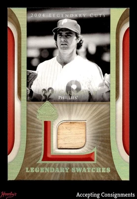 2004 SP Legendary Cuts Legendary Swatches Steve Carlton GAME-USED BAT PHILLIES - Image 1 of 2