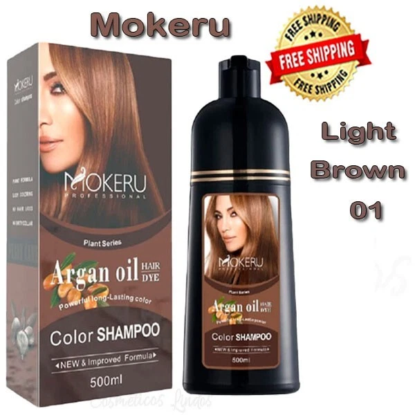 Champú de color de tinte rápido instantáneo permanente natural Mokeru con aceite de argán: CALIENTE Foto 1 de 1