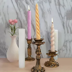 Stampi per fare candele in silicone 3D fai da te striscia a spirale sapone cera intonaco candele stampo - Foto 1 di 16