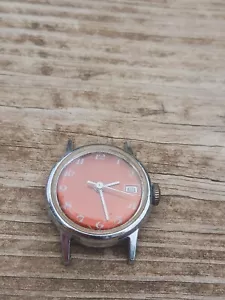 Vintage Timex Red Faced Watch Only Untested Non Working - Picture 1 of 5