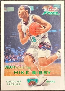 2000-01 FLEER FOCUS MIKE BIBBY DRAFT POSITION GREEN PARALLEL #D 028/100 - Picture 1 of 2