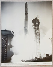 11X14 PHOTO NASA ATLAS-AGENDA LUNAR ORBITER-5 LAUNCHED AT KENNEDY SPACE CENTER