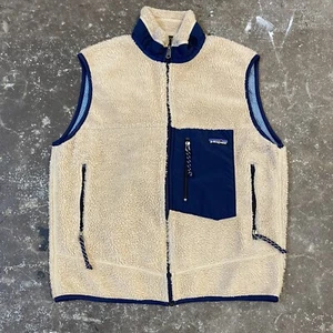 Vintage 1998 Patagonia Retro X Sherpa Deep Pile Full Zip Vest Fleece Size M USA - Picture 1 of 14