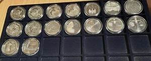 16 x 10 DM Gedenkmünzen 1998-2000, 925 er Silber, polierte Platte, in Münzkapsel - Bild 1 von 2