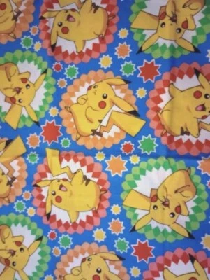 pokemon pikachu fun fabric length piece 16 x 15 inch new - Image 1 of 2