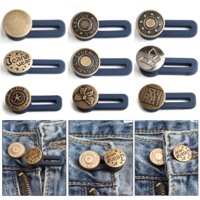 5X Adjustable Waist Extender Jean Detachable Buttons Retractable Extended Buckle - Image 1 of 4