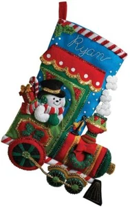 Bucilla Felt Applique Stocking Kit - Candy Express 18" - Picture 1 of 1