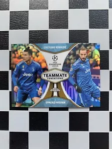 2019-20 Topps Chrome UCL Teammate Sensations Ronaldo Higuain Gold /50 Juventus - Bild 1 von 2