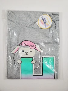 Brand New Justice Girls Sleepover Shirt Sleepwear Bunny H Size 12 EASTER - Picture 1 of 3