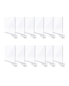 Clear Acrylic Shelf Dividers Closet Shelf Divider And Closet Separator For Organ - Picture 1 of 6