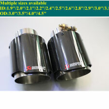 1PCS Akrapovic Exhaust Tip Glossy Carbon Fiber End Pipe OUT:76 89 101 114mm
