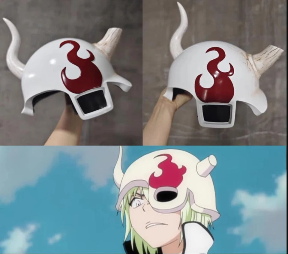 Anime BLEACH Lilynette Gingerbuck FRP Helmet Wearable Mask w/Horn Cosplay Prop  - Image 1 of 4