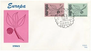 BELGIUM EUROPE TREES LEAVES SET FDC ILLUSTRATED COVER EUROPA 1965 LOT(BLG 25) - Picture 1 of 1