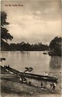 GOLD COAST GHANA ON THE VOLTA RIVER ETHNIC TYPES PC (a53363)