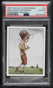 Churchman's Prominent Golfers 1931 tabaco grande Joyce Wethered #10 PSA 6 - Imagen 1 de 3
