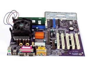 Mainboard CPU RAM Retro Bundle: Elitegroup P4S5A / Intel P4 1.6Ghz / 512MB SDRAM - Afbeelding 1 van 1