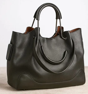 Bolso de Hombro Sondra Roberts Cuadrado Vegano Cuero Guijarro Negro Tostado - Imagen 1 de 9