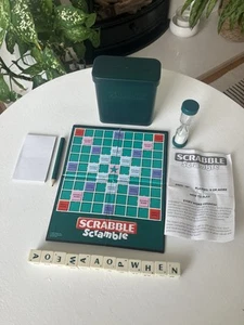 Scrabble Scramble Board Game Portable Travel Edition - Complete - 2007 Mattel - Picture 1 of 11