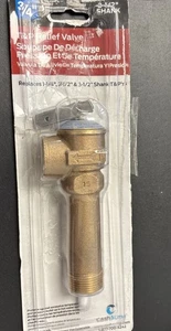 Cash Acme Temperature and Pressure Relief Valve Bronze 3-1/2" Shank MNPT Inlet - Picture 1 of 1