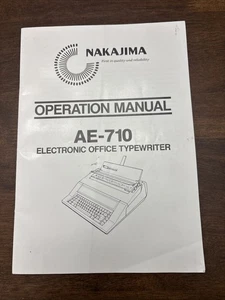 Nakajima AE-710 Electronic Office Typewriter Operation Manual Book 31 Pages - Picture 1 of 12