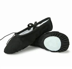 Hombres Ballet Danza Yoga Gimnasia Suela dividida Zapatos de lona Zapatillas - Imagen 1 de 14
