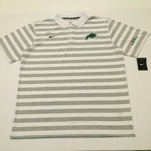 Nike Dri-fit Golf Polo Shirt White Stripes Buffalo Basketball Logo sz Men XL - Picture 1 of 10