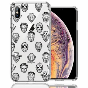 For Apple iPhone XS Max Halloween Horror Villains Double Layer Phone Case - Picture 1 of 1