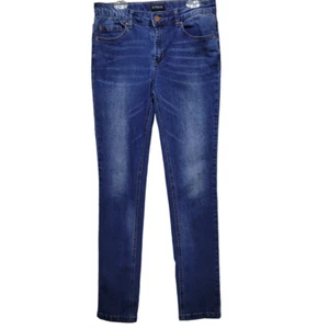 Kidpik Girls Blue Skinny Jeans Whiskering Five Pockets Medium Wash Size 16 - Picture 1 of 10