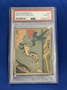 1940 Gum Inc. Superman Set Break # 48 Death In The Air PSA 2.5 Good +