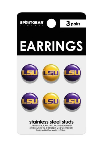 LSU Tigers Stud Earrings Cover