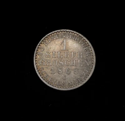 1868-C German States Prussia 1 Silber Groschen - Image 1 of 4